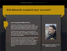 Tablet Screenshot of getadwordsunbanned.com